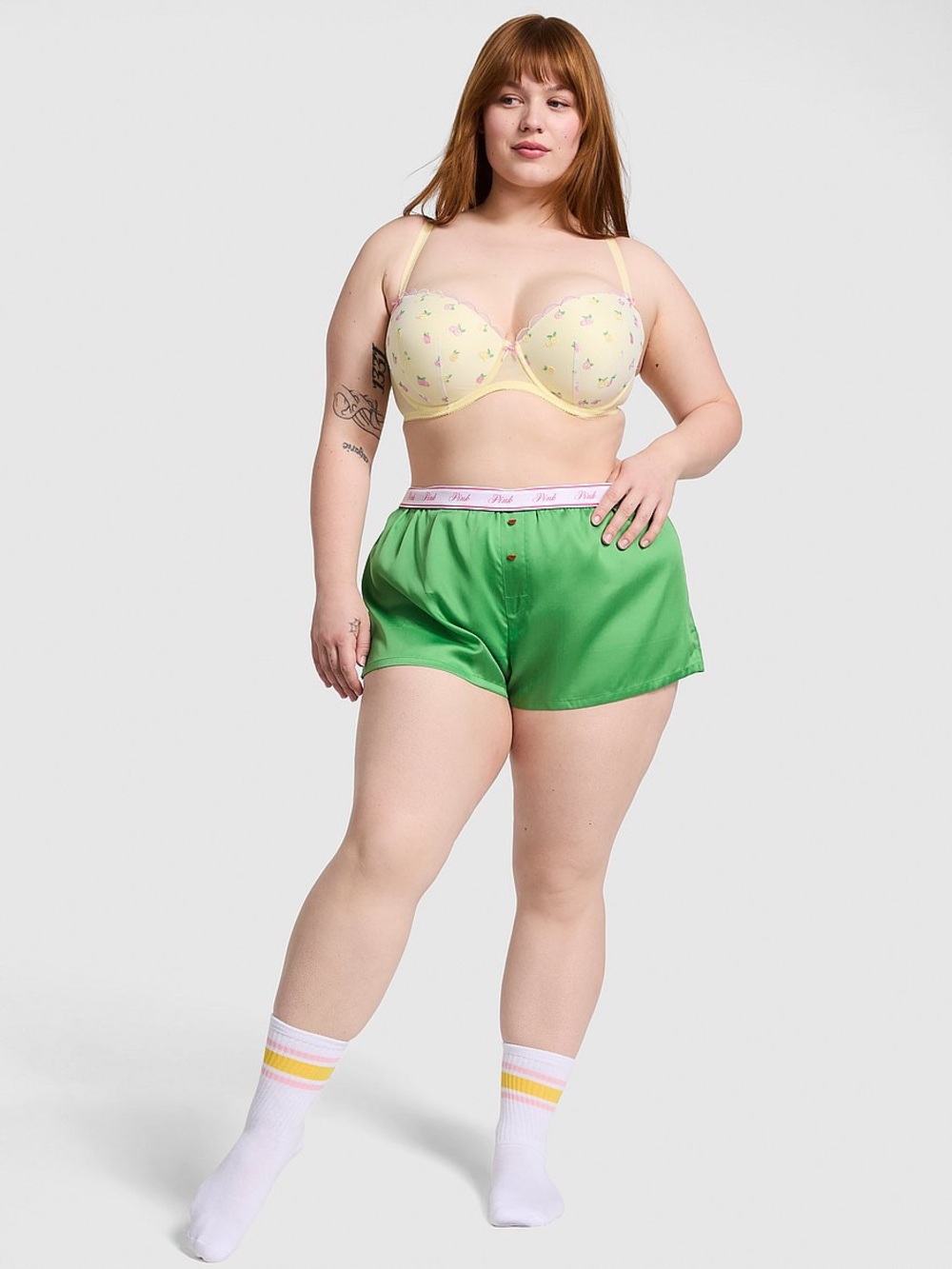 Victoria's Secret Silky Sleep Boxy Pajama Shorts with Foldover Logo